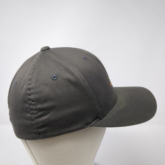 Oec Fitted Baseball Cap Gray One Size Embroidered 6 Panel Flexfit Port Authority - Picture 5 of 10